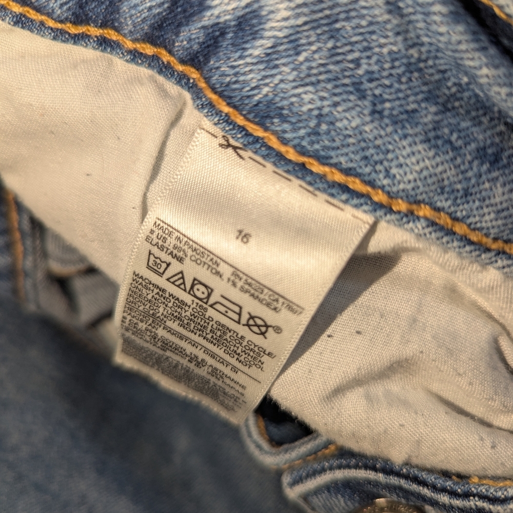 16 Old Navy Medium Dark Wash High-Rise O.G. Straight Jeans - Picture 4 of 4